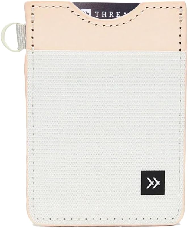 Ultra Slim Minimalist Leather Card Holder Wallet (Off White)
