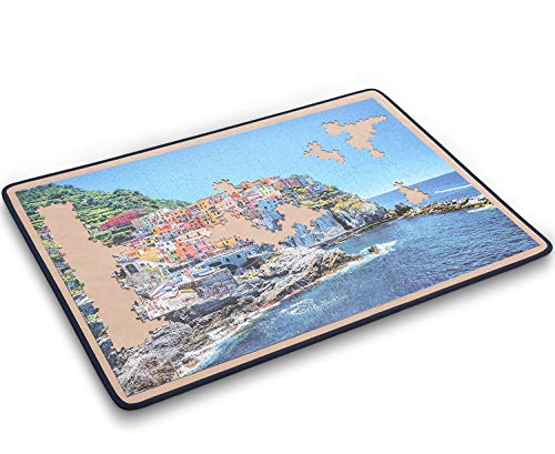 Jigsaw Puzzle Board Portable Puzzle Mat, Puzzle Organizer and Storage, Fits 1000 Piece Puzzles, Non-Slip Felt Surface, Lightweight, 23\" x 32\"