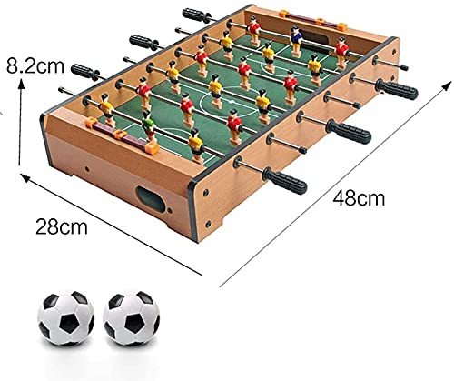 HUIBBGO Tischfußballtisch mit 2 Bällen, 2 manuellen Torschützen, Mini-Fußballtisch aus Holz für drinnen und draußen – Bild 7