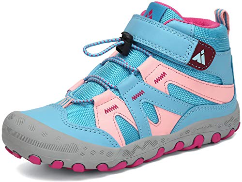 Mishansha Botas de Senderismo Ni�o Ni�a Zapatos de Trekking Antideslizante Ligero Zapatillas de Monta�a C�modos Exterior, Cielo Azul, 37 EU