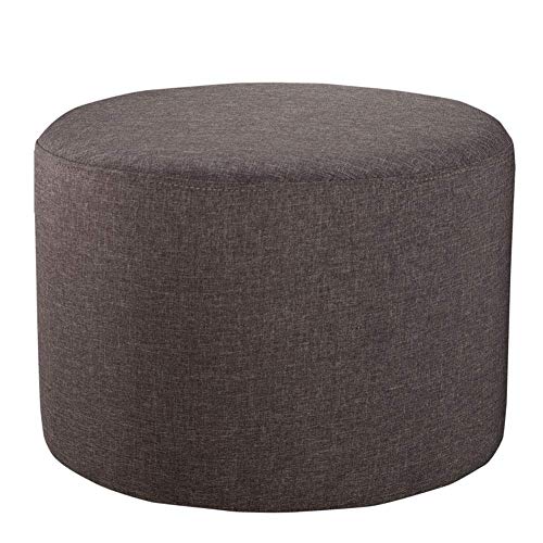 Tabouret ottoman en lin gris de qualité supérieure pour une assise durable