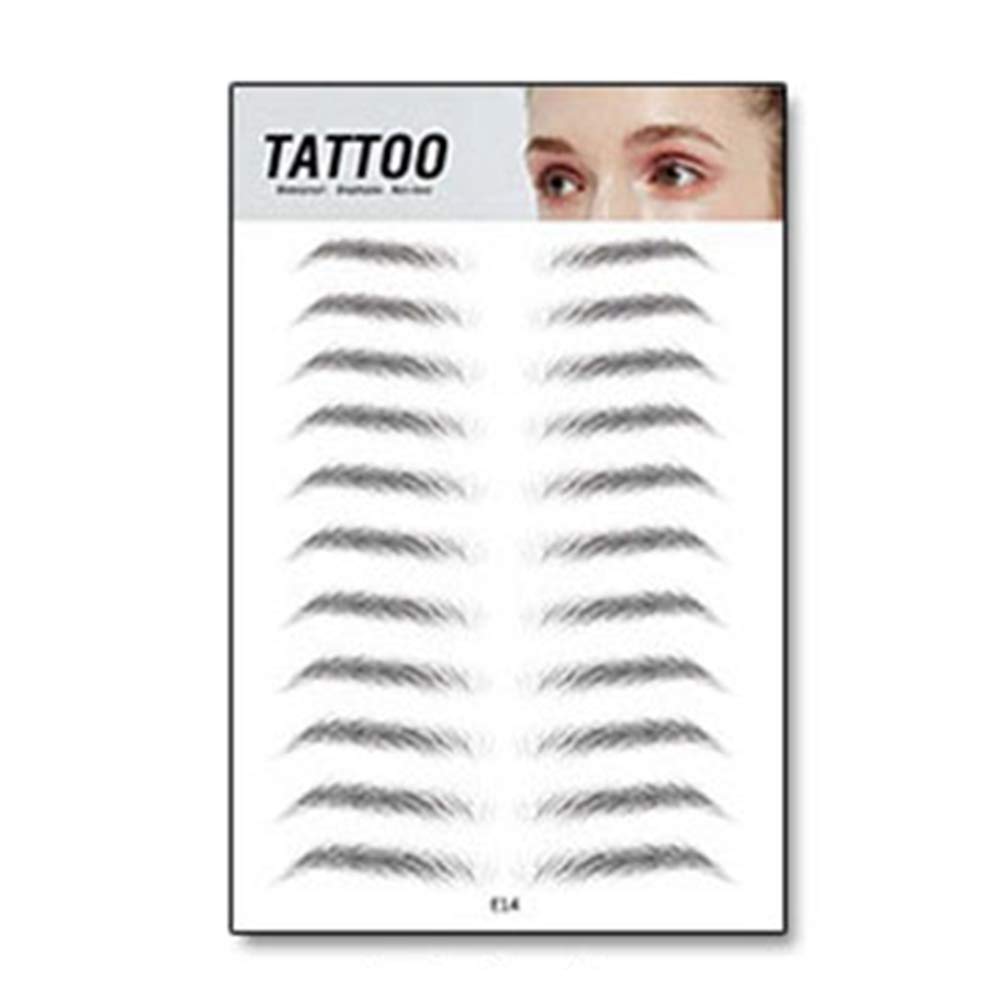 HanwuoEyebrow Stickers,4D Hair-like Authentic Eyebrows Waterproof Lazy Natural Eyebrow Stickers for Woman and Man