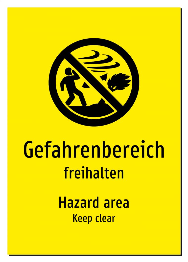 51282-DEEN-S-07 | Gefahrenbereich/Hazard area Schild | Deutsch