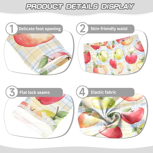 senya Girls Printed Leggings Yoga Pants Watercolor Apple Pattern for Kids in 4t to 10 Years, 4T3