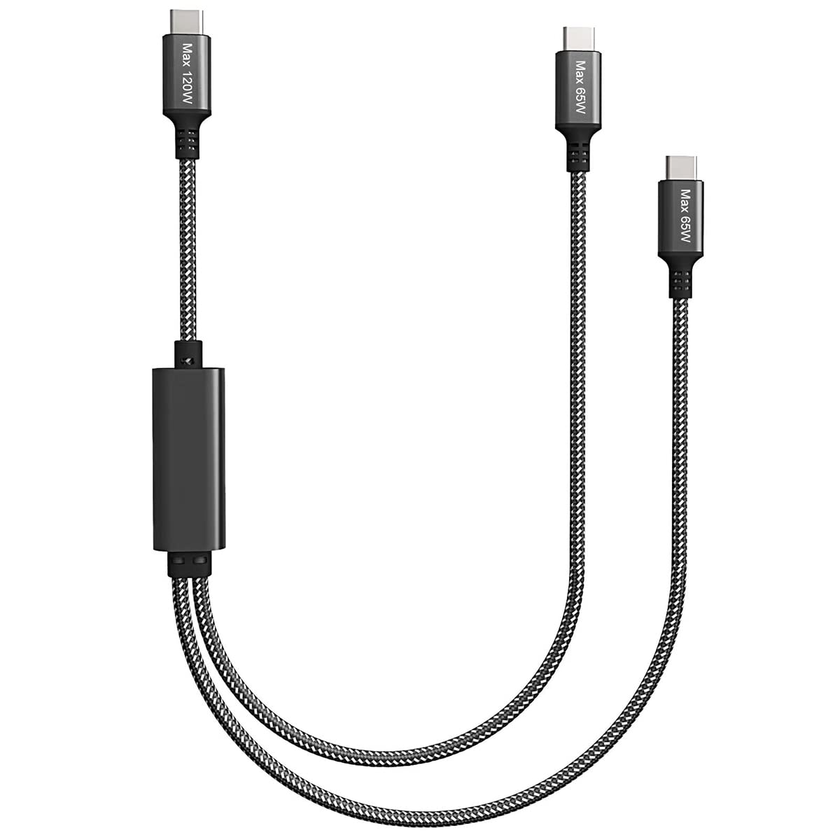 2in1 1.5M USB C to USB C ケーブル PD急速充電 120W/6A Type C タイプc 充電ケーブル iPhone 15、MacBook 、iPad、Xperia、Galaxy 、Pixelなどのタイプc端末機種対応(1.5M)