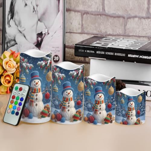 Image of Vintage Christmas Color Changing Electric Candles, 4 Pack