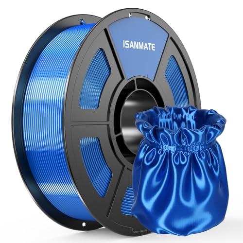 Filament PLA Silk 1,75 mm bleu pour créer des objets déco et designs satinés