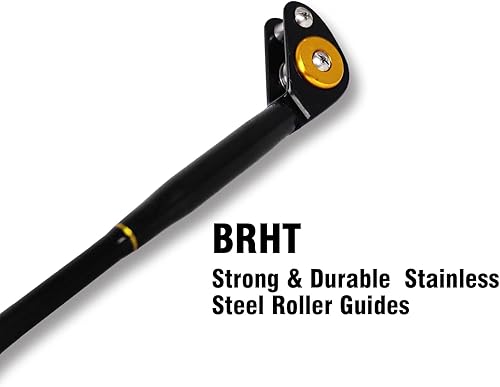 Miniatura 4 de Fiblink Caña de pescar doblada a tope de 2 piezas para agua salada, caña de arrastrar en alta mar, caña de pescar para barco convencional