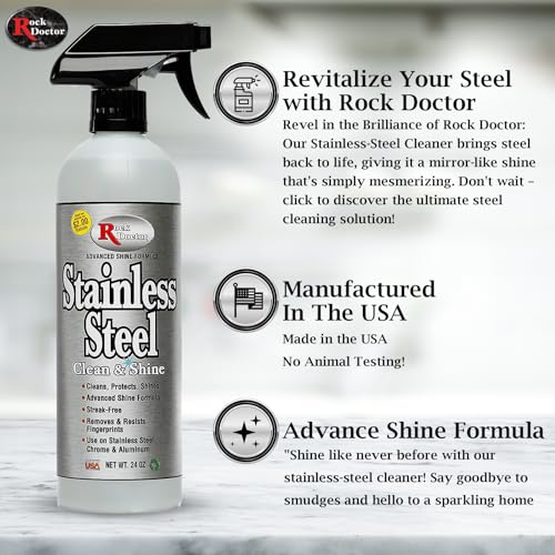 Limpiador y Pulidor para Acero Inoxidable Rock Doctor 24 oz miniatura 3