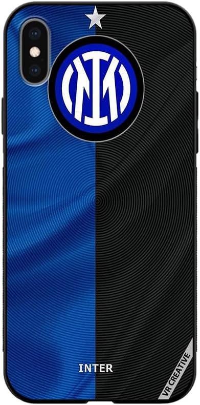 VR CreativeVR Creative Protective Case Cover For Apple iPhone X/XS Inter Milan Logo Design Multicolour