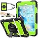 iPad Mini 5 Case,iPad Mini 4 Case, SEYMAC Stock [Full-body] Drop Proof &Shockproof Hybrid Armor Case with 360 Rotating Stand [Pencil Holder] Screen Protector Hand Strap for iPad Mini 4/5 (Green+Black)