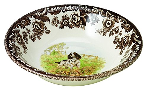 Spode Woodland Hunting Dogs English Springer Spaniel Cereal Bowl, 20cm