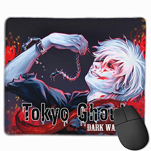 Anime Tokyo Ghoul Kaneki Ken Mouse Pad, 3D Fashion Washable Mouse Mat Non-Slip Rubber Base Gaming Mousepad 9.8 x 10.8 inch