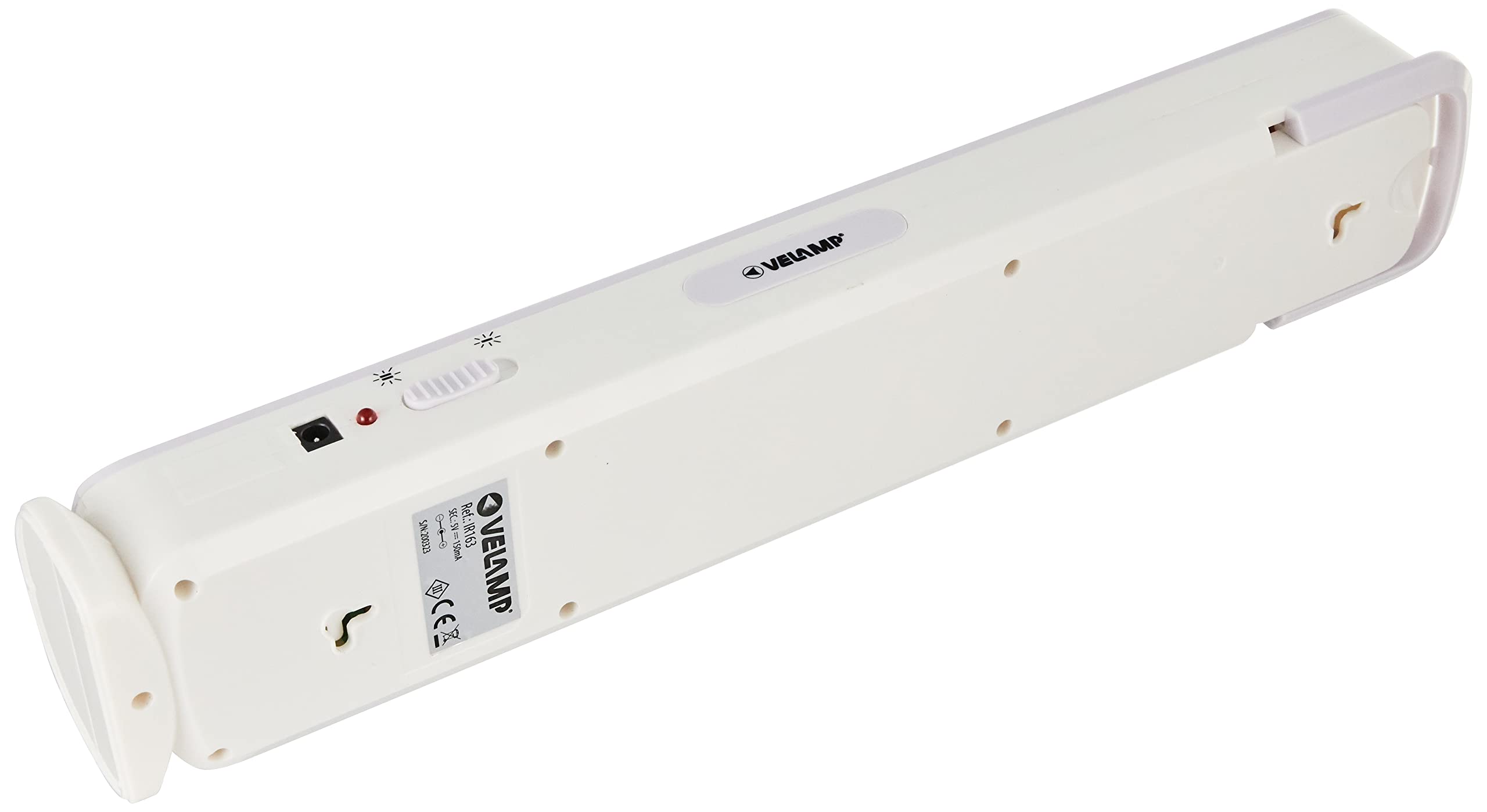 Velamp BIG TWIX - Lampada di Emergenza Portatile Ricaricabile, LED, Super Luminosa (500 lumen) - Dimmerabile - Con Caricabatteria Esterno, Sicura, Leggera e Compatta