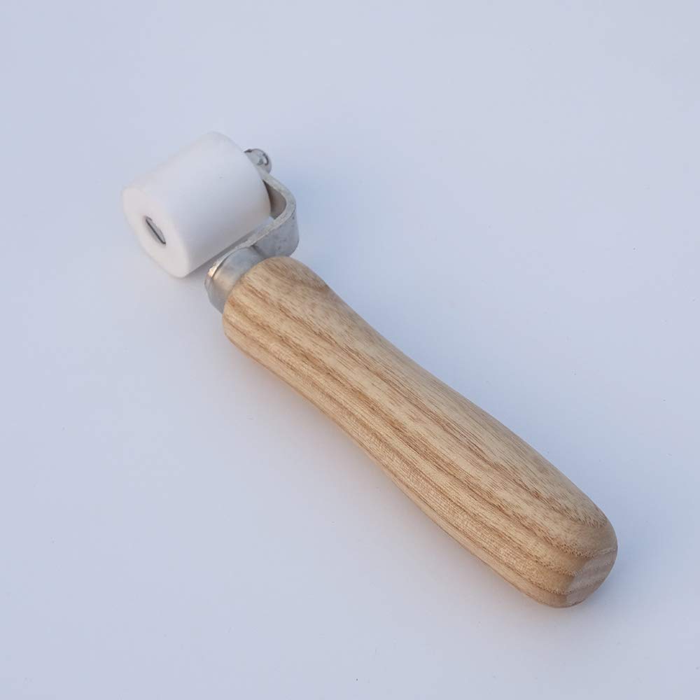 Rodillo de latón de 6 mm + rodillo de presión manual de costura de gel de silicona resistente a altas temperaturas de 28 mm/40 mm/55 mm + rodillo de presión de teflón blanco (PTFE) de 28 mm