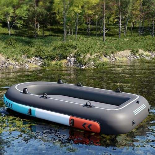 TBQZ【新アップグレード】ゴムボート インフレータブル カヤック エアボート 2-6人 レジャー ボート 釣り用ゴムボート 1人乗りのゴムボート 膨脹可能 折りたたみ PVC 漂流ボート ベアリング250KG 台風救助に最適川遊び 湖ツアー 漂流 防災