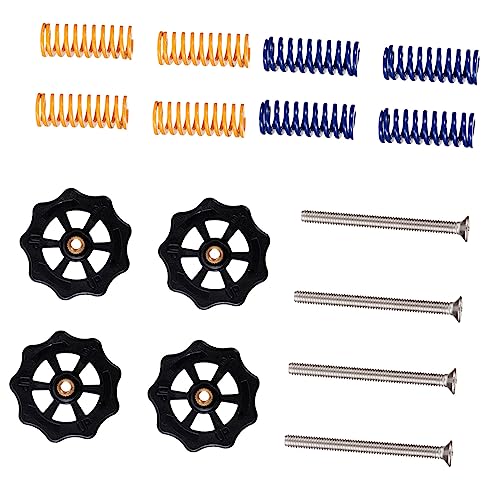 BELLIFFY 1set Printer Supplies Hand Leveling Nut Screws Springs for Enhanced Stability and Easy of Hot Bed Leveling