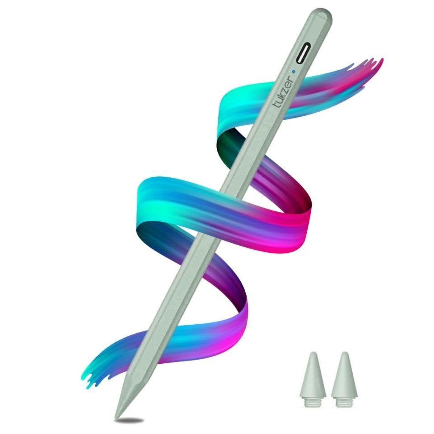 Tukzer iPad Pencil with Palm Rejection, Tilt Sensitivity High Precision Active Stylus Pen for All iPad 2018 to 2024 iPad (6/7/8/9/10) Air(3/4/5) Pro11(1/2/3/4) Pro12.9 (3/4/5/6)