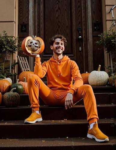 sweat suit for Men's hoodies Quarter Zip 2 Piece Set Long Sleeve Casual Tracksuits Sweatsuit2