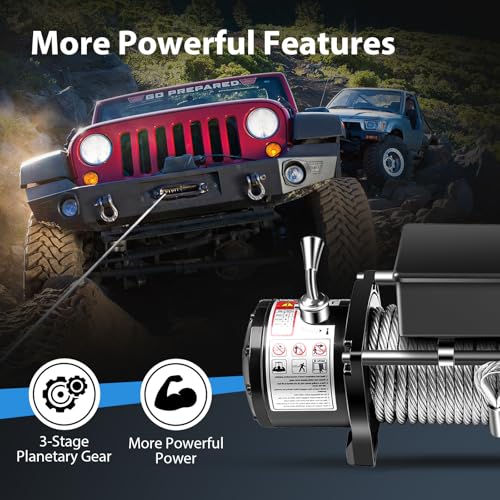 Winche eléctrico 13000LBS con control y accesorios miniatura 3