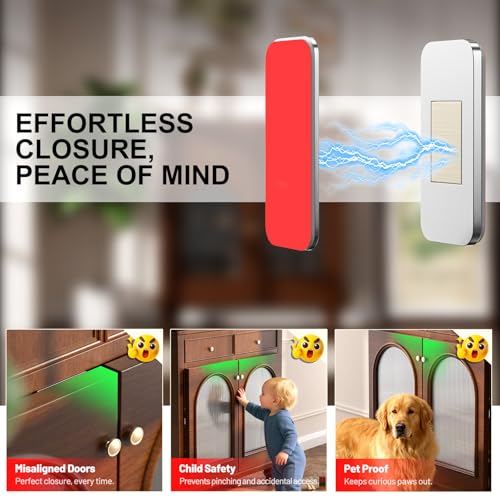 PHIXBEAR 6 Pack No Drill Magnetic Cabinet Catches, Ultra Thin Stainless Steel with Strong Adhesive for Kitchen, Bathroom, Closet, RV Door Closing by PHIXBEAR - Image 4