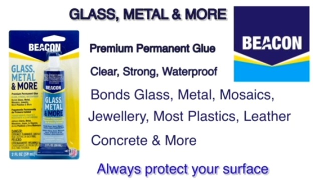 Beacon Glass, Metal & More 59ml Medium Dries Bottle, Clear - Strong Glue For Plastic, Leather, Rubber & Jewellery - Perfect Ceramic, Glass & Metal Glue For Repairs, Crafts, And Durable Bonding