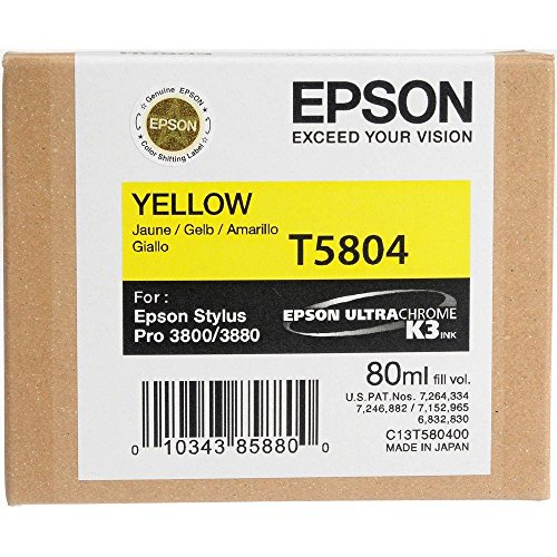 Epson T5804 UltraChrome K3 Yellow Cartridge Ink