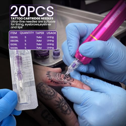 Image of Wormhole Tattoo Cordless Tattoo Gun Machine Kit for Female Tattooists
