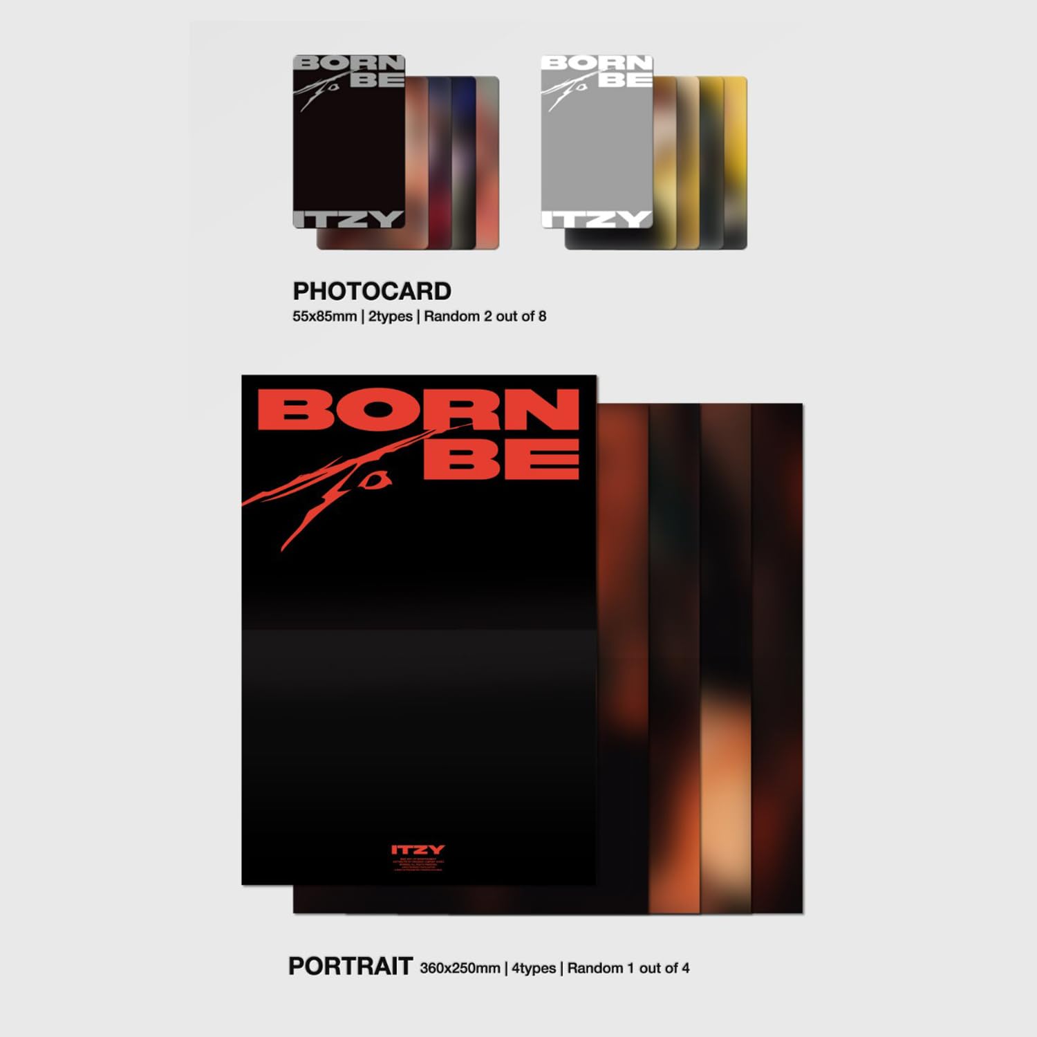 ITZY - [BORN TO BE] (LIMITED Ver.) Cover + Photobook + CD-R + Envelope + Photocard + Pair Booklet + Portrait + 2Cut-Film + Mood Film + Poster + Postcard + 2 Pin Badges + 4 Extra Photocards