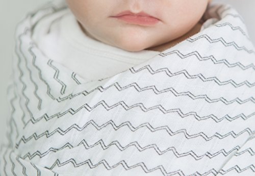 Image of SwaddleDesigns Cotton Muslin Swaddle Blankets, Set of 4, Receiving Blankets for Baby Boys & Girls, Best Shower Gift, 46x46 inches, Gold & Graphite