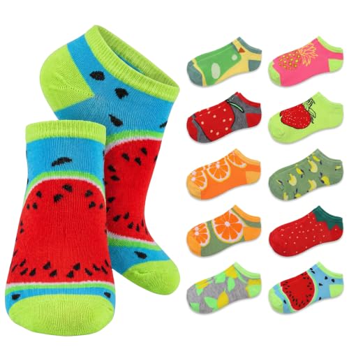 Image of Tipi Toe Women's 10 Pairs Lightweight Colorful Socks - Fun Low Cut Patterns for All-Day Comfort and Easy Everyday Style