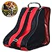 Jorzer Roller Skate Bag Thickened Oxford Shoulder Bag Backpack Roller Skating Storage Bag for Roller Skates Ice Skates Adults Kids Red.