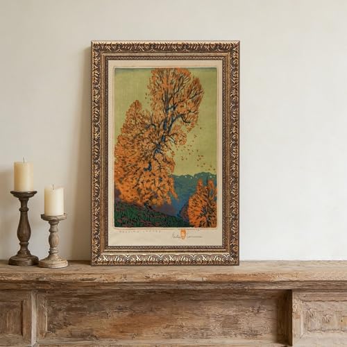 Impression sur toile Gustave Baumann paysage d'automne 50x76 cm