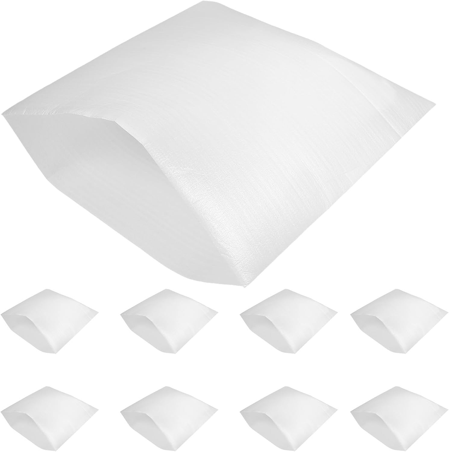 100pcs White Epe Bubble Pouches Packing Foam Bags with Shock Resistance and Reusable Cushioning for Packing and Transport of Valuables and Goods