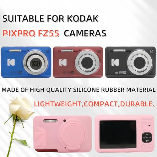 Funda silicona para Kodak PIXPRO FZ55 rosa miniatura 2
