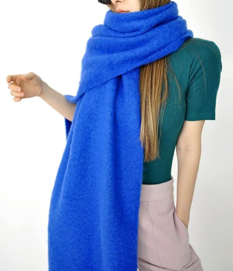 Women Chunky Scarf, Soft Warm Winter Scarf for Cold Weather, Christmas Blanket Scarves Pashmina Shawl Wrap - Image 2