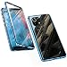 Produktbild RAYOO Hülle für Xiaomi 11 Lite 5G / Xiaomi 11 Lite NE 5G Case,Magnetische Adsorption Metallrahmen 360 Grad Komplettschutz Handyhülle Vorne hinten Gehärtetes Glas Schutzhülle,Blau