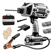 Handschweißgerät, Tragbare 220V Lichtbogenschweißgerät mit 20 Schweißstäben, IGBT-Wechselrichter, 6 Variable Stromanpassung, Elektroschweißgerätesatz für 3/32 -1/8 (2,5-3,2 mm) Schweißstäbe (Grau)