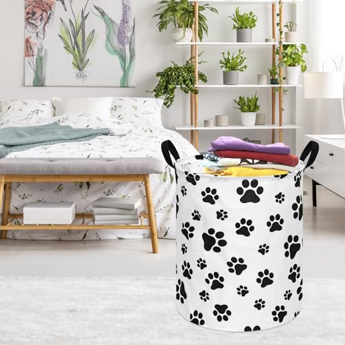 Image of 19.7 inch Round Kids Laundry Basket Gift Basket Storage Laundry Hamper Laundry Basket Baby Toys Nursery Bin with Handles,Storage Basket for Kids Room Bedroom Decor