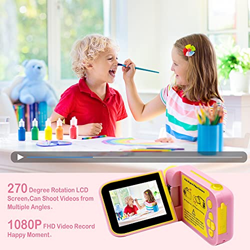 Kids Camera, Dinosaur Kids Video Camera Camcorder with 270°Rotation 2.4Inch Screen, 1080P FHD Camera for Kids Digital… - Image 3
