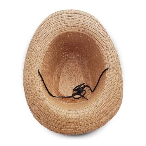 Image of VRITRAZ Kids Straw Hat for Baby Boys & Girls | Printed Summer Sun Hat, Woven Wide Brim Beach Cap, Lightweight Breathable Holiday Travel Picnic Outdoor Fancy Dress Fashion Hat for Children & Toddler