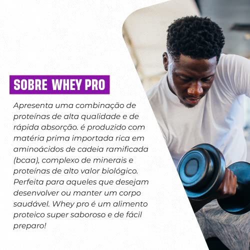 Combo 2x Whey Protein Pro 900gr cada 3VS Nutrition (Morango)