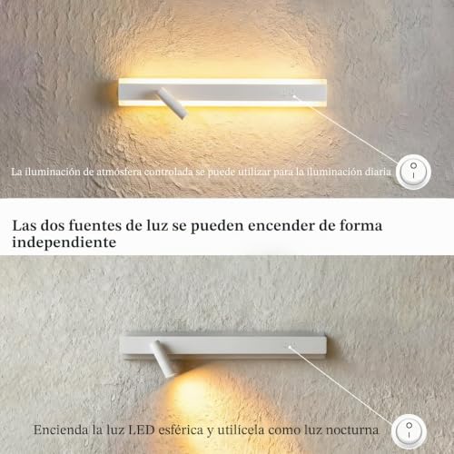 Aplique interior LED con interruptor para iluminar escaleras y pasillos 5