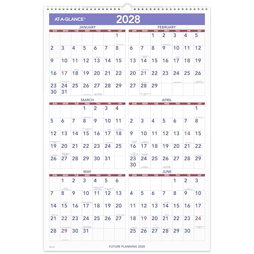 Image of AT-A-GLANCE 2027 Wall Calendar, Monthly, 15.5 inch x 22.75 inch Planner, Ruled Daily Blocks (PM32827)