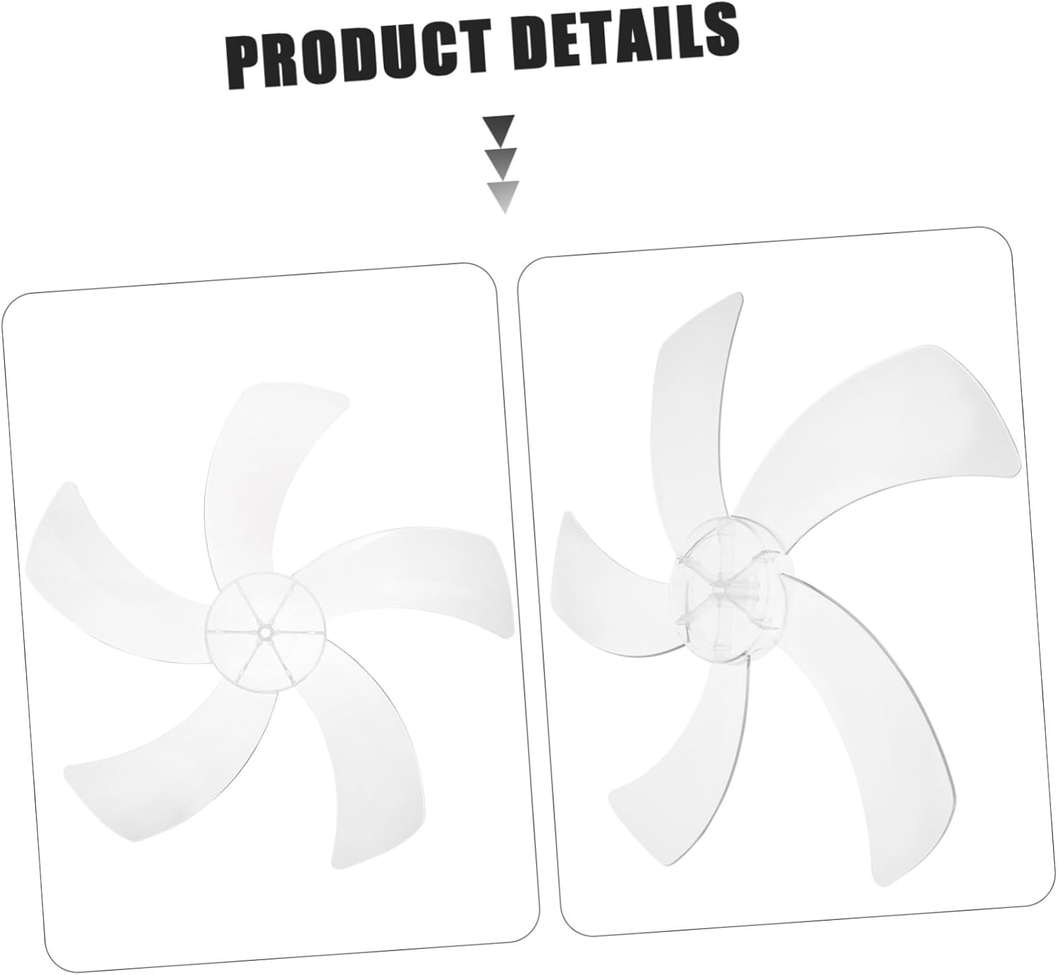 PRETYZOOM Fan Blade Replacement for Pedestal Table Fans Five Blade Indoor Fan Blades Accessory for Easy Installation and Enhanced Performance