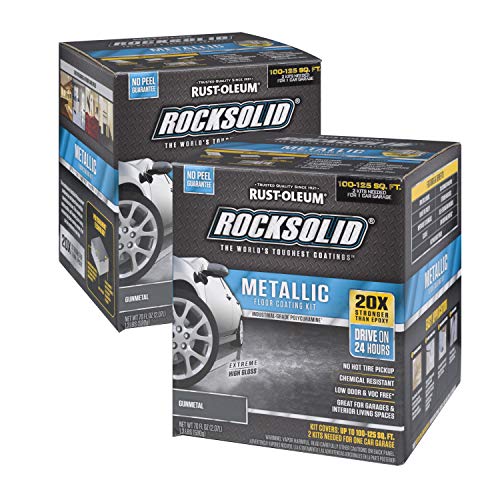Rust-Oleum RockSolid Gunmetal Metallic Garage Floor Kit - 2 Pack