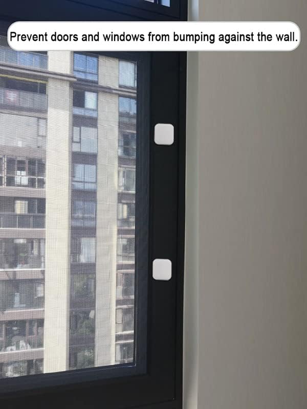 Miniatura 3 de YIJIAFEIFEI Door Bumpers for Walls White Square Soft Rubber Wall Protector Self Adhesive Door Handle Bumper Door Knob Wall ShieldSize12pcs