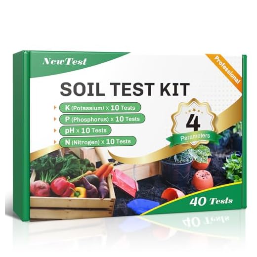 NewTest Soil Test Kit 4 Parameters: Professional Accurate 40 Tests Soil Testing Kits for Lawns Gardening Vegetable Garden for pH Nitrogen Phosphorus Potassium - Soil Tester for Garden Nutrients