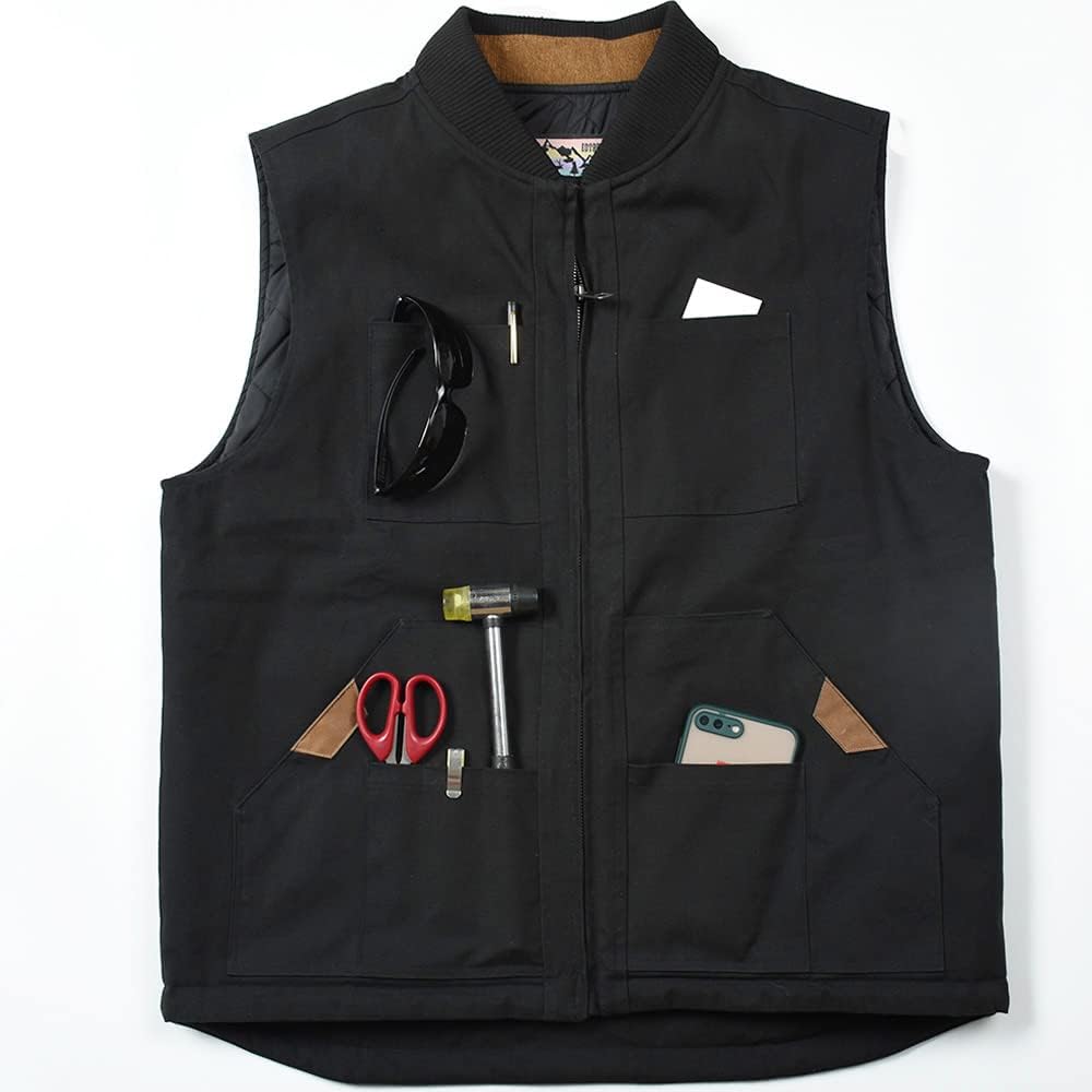 EDTREK Waterproof Concealed Carry Vest With 10 Pockets - Versatile Canvas Vest For Work and Daily Use - Image 4
