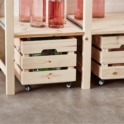 HOLKIE 50mm Möbelrollen - 250kg Gesamtkapazität - 4er Set Schwerlastrollen ohne Bremsen Lenkrollen Transportrollen Rollen für Palettenmöbel